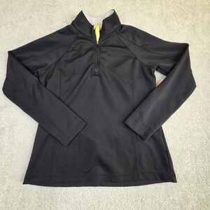Zero Restriction Tour Series Womens Medium Black 1/4 Zip Golf Pullover Jacket